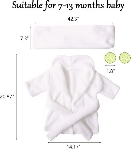 M&G House Newborn Photography Props Bathrobe Outfits Girl Baby Robe Bath Towel Costume Sets 0-6 Months(Pink) in Saudi Arabia
