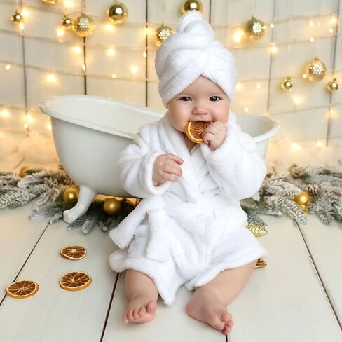 M&G House Newborn Photography Props Bathrobe Outfits Girl Baby Robe Bath Towel Costume Sets 0-6 Months(Pink) in Saudi Arabia