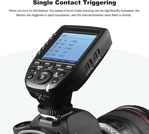 جهاز إرسال زناد فلاش لاسلكي عالي السرعة للمزامنة XPro-O TTL 2.4G متوافق مع أولمبس باناسونيك، 1/8000s، 11 وظيفة قابلة للتخصيص، 16 مجموعة و32 قناة، نظام X لاسلكي 2.4 جيجا in Saudi Arabia