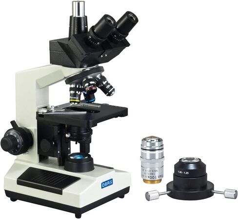 OMAX 40X-2000X Compound Advance Darkfiled Trinocular LED Microscope with 100X Plan Objective in Saudi Arabia