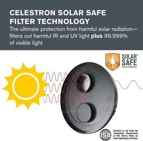 Celestron – EclipSmart Safe Solar Eclipse Telescope Filter – Meets ISO 12312-2:2015(E) Standards – Works with Existing 102mm AZ Telescopes – Observe Solar Eclipses and Sunspots – Safe, Snug Fit in Kuwait
