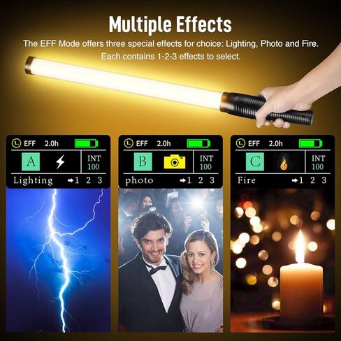 Moman MW-18 LED Light Stick Photography Light for Video Photo 3000K - 6500K Lighting Wand USB Charge for Broadcasting, Interview, Vlogging in Saudi Arabia