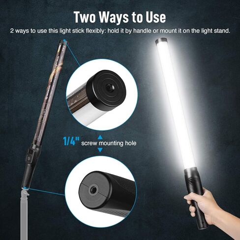 Moman MW-18 LED Light Stick Photography Light for Video Photo 3000K - 6500K Lighting Wand USB Charge for Broadcasting, Interview, Vlogging in Saudi Arabia