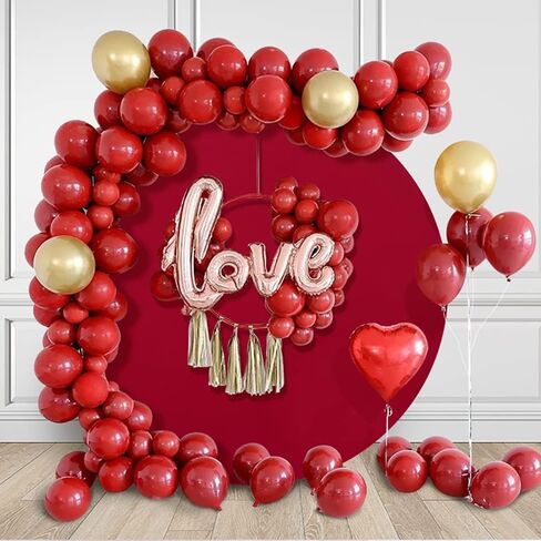 White Round Backdrop Cover 6x6ft Polyester Circle White Birthday Party Backdrop Photoshoot Baby Shower Wedding Photography Background Decor in Saudi Arabia