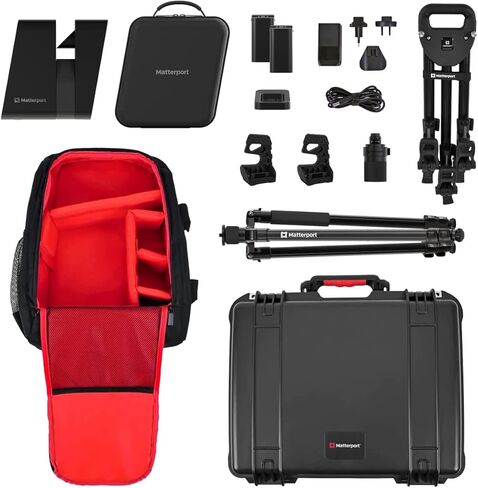 Matterport Pro2 Camera Travel Case Bundle - High Precision Scanner 360 Virtual Tours, 4K Photography, 3D Mapping, & Digital Surveys - includes Pro2 Camera, Tripod, Clamp, and 20" Small Hard Case in Saudi Arabia