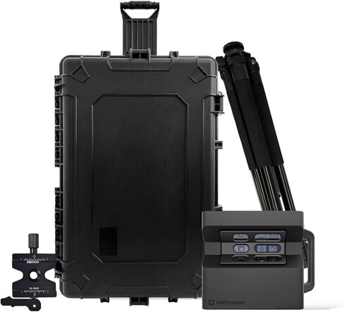 Matterport Pro2 Camera Travel Case Bundle - High Precision Scanner 360 Virtual Tours, 4K Photography, 3D Mapping, & Digital Surveys - includes Pro2 Camera, Tripod, Clamp, and 20" Small Hard Case in Saudi Arabia