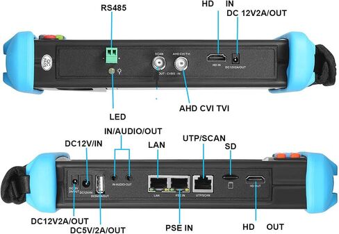 جهاز اختبار كاميرا IP 7in شاشة أمان CCTV شبكة فيديو مراقبة كاميرا اختبار كابل اختبار 100‑240 فولت (قابس الولايات المتحدة) in Saudi Arabia