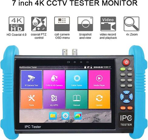 جهاز اختبار كاميرا IP 7in شاشة أمان CCTV شبكة فيديو مراقبة كاميرا اختبار كابل اختبار 100‑240 فولت (قابس الولايات المتحدة) in Saudi Arabia