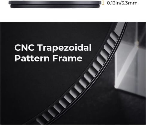 مفهوم K&F 46 مم أسود، مرشح عدسة 1/8 مرشح رذاذ ذو تأثير سينمائي مع 28 طلاء متعدد الطبقات مقاوم للماء/مقاوم للخدش للفيديو/مدونة الفيديو/التصوير الفوتوغرافي للصور (سلسلة Nano-X) in Kuwait