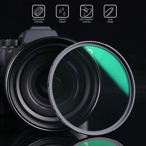 K&F Concept 37mm Black Diffusion 1/8 Filter Mist Cinematic Effect Lens Filter with 28 Multi-Layer Coatings Waterproof/Scratch Resistant for Video/Vlog/Portrait Photography (Nano-X Series) in Kuwait