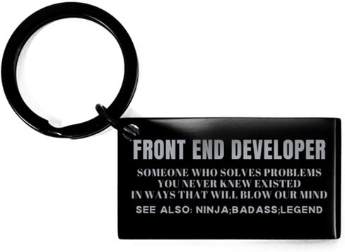 Sarcasm Front End Developer Keyring Gifts for Coworker, Front End Developer Someone who Solves Problems You Never Knew Existed. Front End Developer Ladder Bracelet Birthday Gifts for Men Women Friend in Kuwait