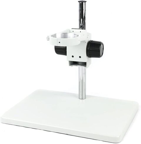 ZTBH Microscope Accessories Kit Big Size Heavy Duty Adjustable Boom Large Table Stand 76mm Ring Holder, for Lab Industrial Stereo Microscope Camera Microscope Slides (Color : White Stand) in Saudi Arabia
