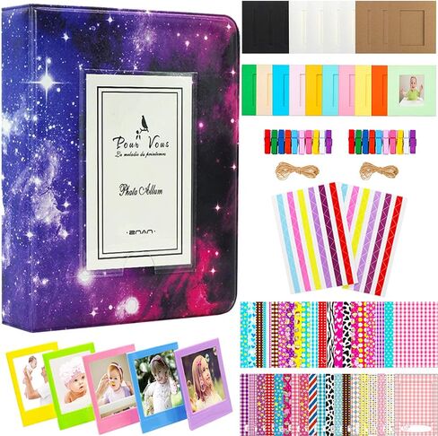 BigTrend 2x3 Inch Photo Paper Film Album Set for Fujifilm Instax Mini Camera, Polaroid Snap, Z2300, SocialMatic Instant Cameras & Zip Instant Printer (Galaxy-3, 64 Pockets) in Saudi Arabia