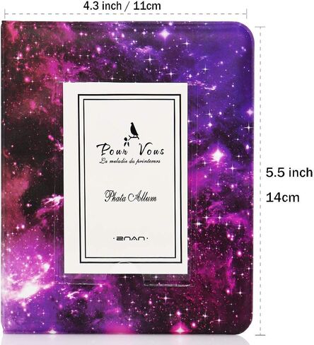 BigTrend 2x3 Inch Photo Paper Film Album Set for Fujifilm Instax Mini Camera, Polaroid Snap, Z2300, SocialMatic Instant Cameras & Zip Instant Printer (Galaxy-3, 64 Pockets) in Saudi Arabia