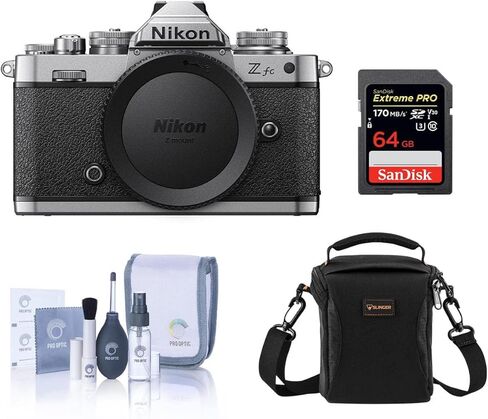 Nikon Z fc DX-Format Mirrorless Digital Camera Body Bundle with 64GB SD Card, Shoulder Bag, Cleaning Kit in Saudi Arabia