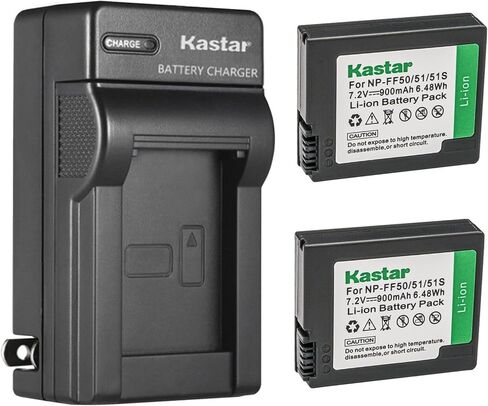 Kastar 1-Pack Battery and AC Wall Charger Replacement for Sony NP-FF50, NP-FF51, NP-FF51S Battery, Sony DCR-HC1000, DCR-HC1000E, DCR-IP1, DCR-IP1E, DCR-IP1K, DCR-IP200K, DCR-PC350, DCR-PC350E Camera in Saudi Arabia