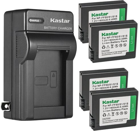 Kastar AC Wall Battery Charger Replacement for Sony NP-FF50, NP-FF51, NP-FF51S Battery, Sony DCR-HC1000, DCR-HC1000E, DCR-IP1, DCR-IP1E, DCR-IP1K, DCR-IP200K, DCR-PC350, DCR-PC350E Camera in Kuwait