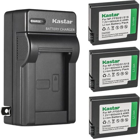 Kastar 1-Pack Battery and AC Wall Charger Replacement for Sony NP-FF50, NP-FF51, NP-FF51S Battery, Sony DCR-HC1000, DCR-HC1000E, DCR-IP1, DCR-IP1E, DCR-IP1K, DCR-IP200K, DCR-PC350, DCR-PC350E Camera in Saudi Arabia