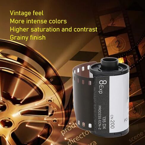 2 Roll 35mm Roll Film, 8 Sheets Each High Definition HD Camera Color Negative Film for Beginners in Saudi Arabia