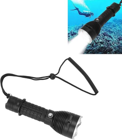 Fafeicy Aluminum Alloy Diving Flashlight Waterproof 3200LM LED Light for Underwater Exploring in Kuwait