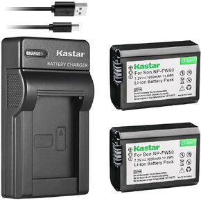 Kastar NP-FW50 Slim USB Battery Charger Replacement for Sony ILCE-QX1 ILCE-QX1L NEX-3 NEX-3N NEX-5 NEX-5N NEX-5R NEX-5T NEX-6 NEX-7 NEX-C3 NEX-C5 NEX-F3 Camera in Kuwait