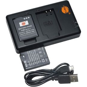 DSTE Replacement for 2X EN-EL12 Battery + Rapid Dual Charger with Micro USB Cable Compatible Nikon Coolpix A900 P340 S800c S1000PJ S9500 AW110s AW120s KeyMission 170 KeyMission 360 Camera in Kuwait