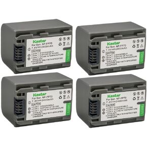 Kastar 2-Pack NP-FP70 / NP-FP71 استبدال بطارية Sony NP-FP30، NP-FP50 NP-FP51، NP-FP60، NP-FP70 NP-FP71، NP-FP90 NP-FP91، شاحن BC-TRP/TRH/TRV، BC-VH1، شاحن AC-VQH10 in Kuwait