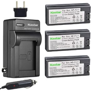 Kastar Battery 3X + Charger for Sony NP-FC11 NP-FC10 DSC-P12 DSC-P10 DSC-P8 DSC-V1 DSC-P7 DSC-P5 DSC-P9 DSC-P3 DSC-F77 DSC-P10S DSC-FX77 DSC-P2 DSC-P10L DSC-P8L DSC-F77A DSC-P8S P8R Cameras in Kuwait