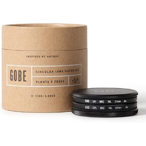 Gobe 37mm UV + Circular Polarizing (CPL) Lens Filter Kit (2Peak)