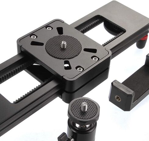Runshuangyu Portable Mini Camera Track Rail Slider, Video Camcorder Stabilizer for Canon Nikon Sony DSLR Gopro Camera Smartphone - Double Track in Saudi Arabia