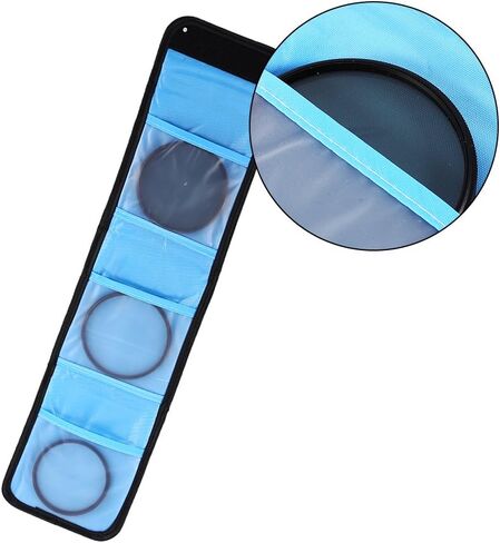 Lens Adapter Camera Filter Case 3 Pockets Bag Camera Filter Wallet Lens Adapter Lens Filter Wallet Case Ring Storage Bag Case Filter Case in Saudi Arabia