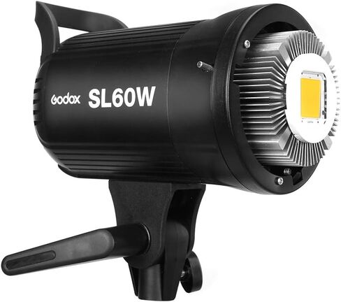 غودوكس مصباح فيديو LED سي ار اي 95+ SL-60W SL60W ابيض 5600 كلفن اصدار 60WS بوينز مع صندوق مرن سريع التركيب P60، شنطة حمل، حامل اضاءة in Kuwait