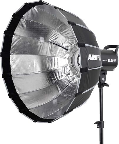 غودوكس مصباح فيديو LED سي ار اي 95+ SL-60W SL60W ابيض 5600 كلفن اصدار 60WS بوينز مع صندوق مرن سريع التركيب P60، شنطة حمل، حامل اضاءة in Kuwait