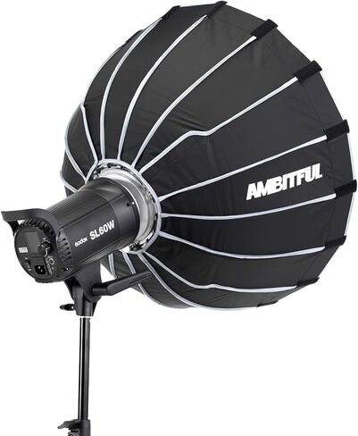 غودوكس مصباح فيديو LED سي ار اي 95+ SL-60W SL60W ابيض 5600 كلفن اصدار 60WS بوينز مع صندوق مرن سريع التركيب P60، شنطة حمل، حامل اضاءة in Kuwait