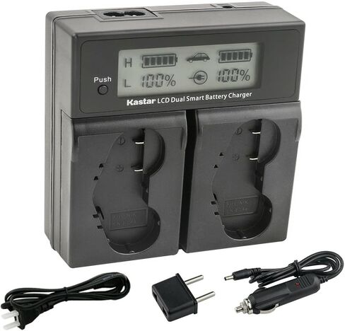 Kastar 1-Pack EN-EL4a Battery 11.1V 3200mAh and AC LCD Dual Fast Charger Compatible with Nikon Camera D3, Nikon Camera D3S, Nikon Camera D3X, Nikon Camera F6 in Kuwait