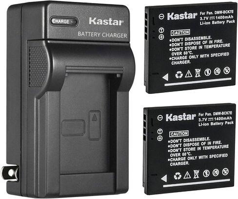قطعة واحدة من بطارية Kastar وشاحن حائط تيار متردد بديل لباناسونيك لوميكس DMC-SZ5، لوميكس DMC-SZ7، لوميكس DMC-TS20، لوميكس DMC-FX78، لوميكس DMC-FS22، كاميرا لوميكس DMC-FH24 in Kuwait