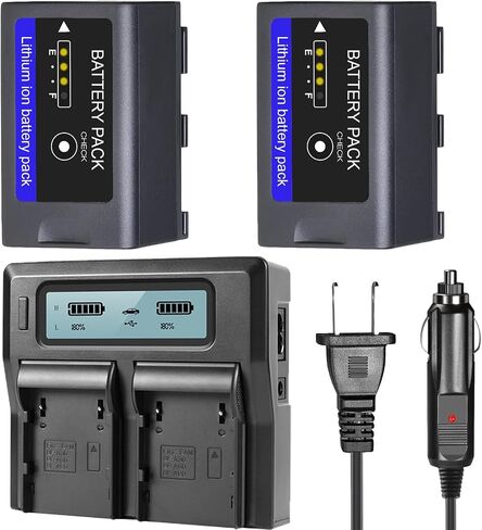 BM Premium 2 Pack BP-A30 Batteries and Dual Bay Battery Charger for Canon EOS C70, EOS C200, C200B, C220B, EOS C300 Mark II, C300 Mark III, EOS C500 Mark II, XF605, XF705 Cameras in Saudi Arabia