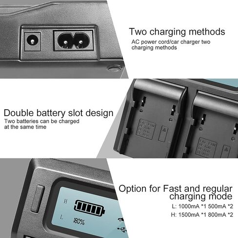 BM Premium 2 Pack BP-A30 Batteries and Dual Bay Battery Charger for Canon EOS C70, EOS C200, C200B, C220B, EOS C300 Mark II, C300 Mark III, EOS C500 Mark II, XF605, XF705 Cameras in Saudi Arabia