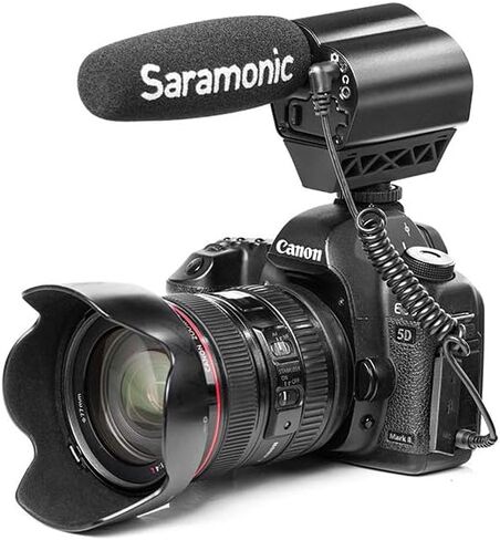 Saramonic VMIC Super-Cardioid Shotgun Condenser Video Microphone for DSLR Cameras, Black in Saudi Arabia