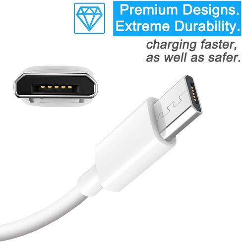 SIOCEN 3 Pack 26FT Micro USB Cable Power Extension Cord for Wyze Cam,WyzeCam Pan,YI Cam,YI Dome Home Camera,Kasa Cam,Oculus Go,Furbo Dog,Nest Cam,Blink,Long Charging Wire for Security Cameras in Saudi Arabia