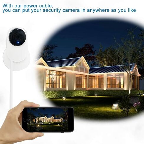 SIOCEN 3 Pack 26FT Micro USB Cable Power Extension Cord for Wyze Cam,WyzeCam Pan,YI Cam,YI Dome Home Camera,Kasa Cam,Oculus Go,Furbo Dog,Nest Cam,Blink,Long Charging Wire for Security Cameras in Saudi Arabia