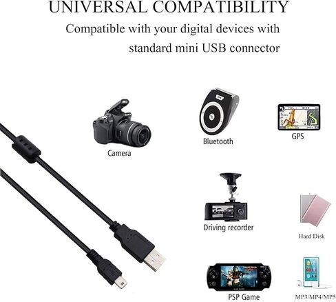 5ft Replacement UC-E4 UC-E5 UC-E15 USB Data Transfer Charging Cable Compatible with Nikon Digital SLR DSLR D300 D3000 D300S D3100 D3S D3X D40 D50 D70 D70s D80 D90 D100 D4 D4S D600 D610 D700 D7000 in Saudi Arabia
