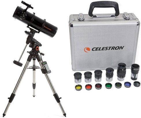 Celestron Advanced VX 6" Newtonian Telescope - with Deluxe Accessory Kit (5 Celestron Plossl Eyepieces, 1.25" Barlow Lens, 1.25" Filter Set, Accessory Carry Case in Saudi Arabia