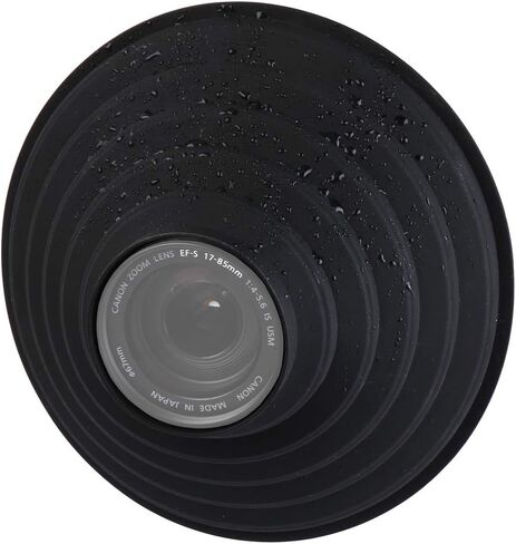 Silicone Lens Hood for Diameter 50-70mm Lens, Anti-Reflective Collapsible Reversible Lens Shade for Nikon Canon Sony Camera Lens, Blocks Unnecessary Reflection and Glare in Saudi Arabia