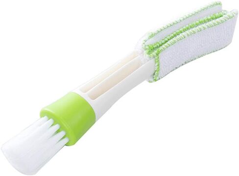 AKOAK 1 Pack Window Blinds Cleaning Brush, Double Head air Conditioning Outlet Cleaner, for Shutter, Vent, Air Conditioning, Quick Cleaning, Removable and Washable in Saudi Arabia