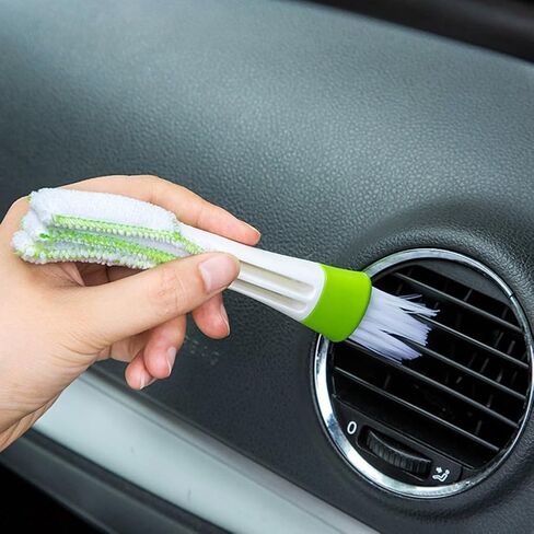 AKOAK 1 Pack Window Blinds Cleaning Brush, Double Head air Conditioning Outlet Cleaner, for Shutter, Vent, Air Conditioning, Quick Cleaning, Removable and Washable in Saudi Arabia