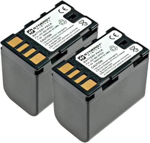 Synergy Digital Camcorder Batteries, Compatible with Maximal Power DB JVC BN-VF823 Camcorder Batteries (Li-Ion, 7.4V, 3000 mAh), Set of 2 in Saudi Arabia
