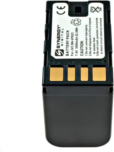 Synergy Digital Camcorder Batteries, Compatible with Maximal Power DB JVC BN-VF823 Camcorder Batteries (Li-Ion, 7.4V, 3000 mAh), Set of 2 in Saudi Arabia