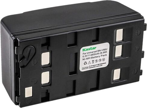 Kastar NiMH Battery 6V 4800mA Replacement for JVC BN-V11U BN-V12U BN-V14U BN-V15U BN-V18U BN-V20U BN-V22U BN-V24U BN-V25U BN-V400U BN-V60U BN-V65 in Saudi Arabia