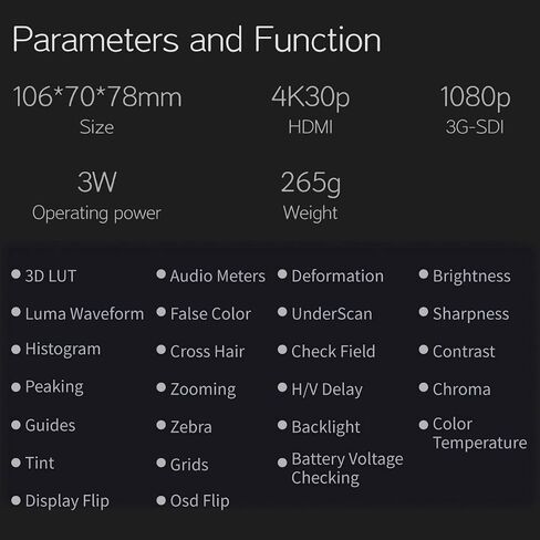 شاشة LCD من Portkeys LEYE SDI مقاس 2.4 بوصة مع لوحة بطارية [ديوبتر قابل للتعديل +8D~-3D] in Kuwait